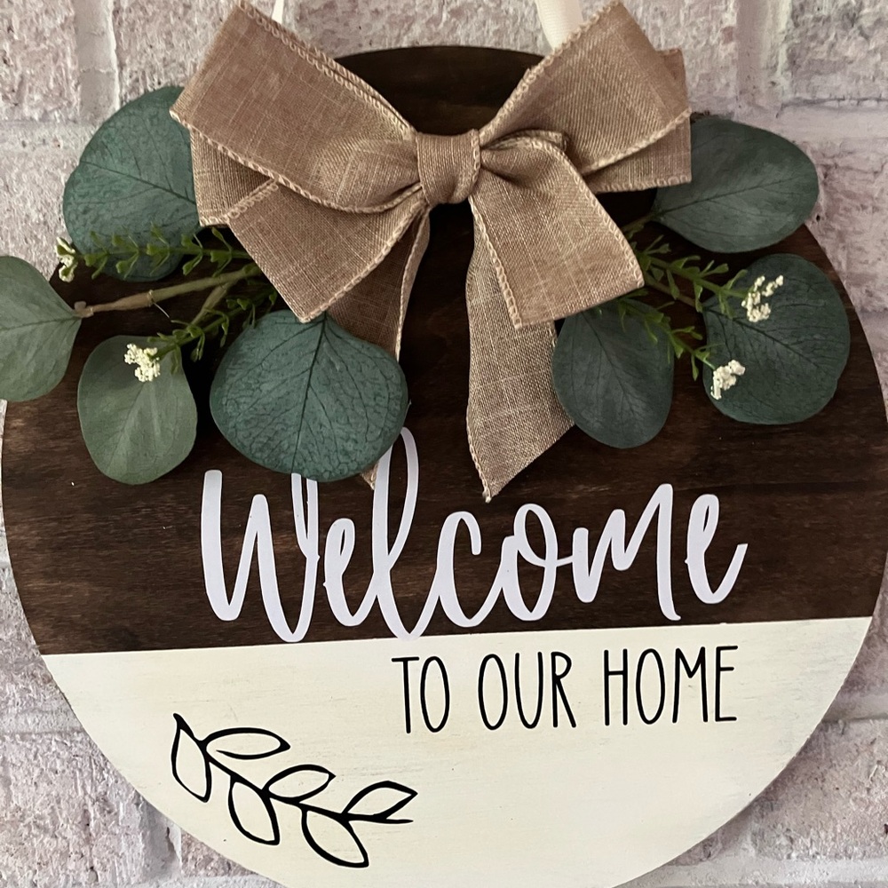 12 inch wooden welcome signs- look through all the pics for different signs! - Picture 5 of 6
